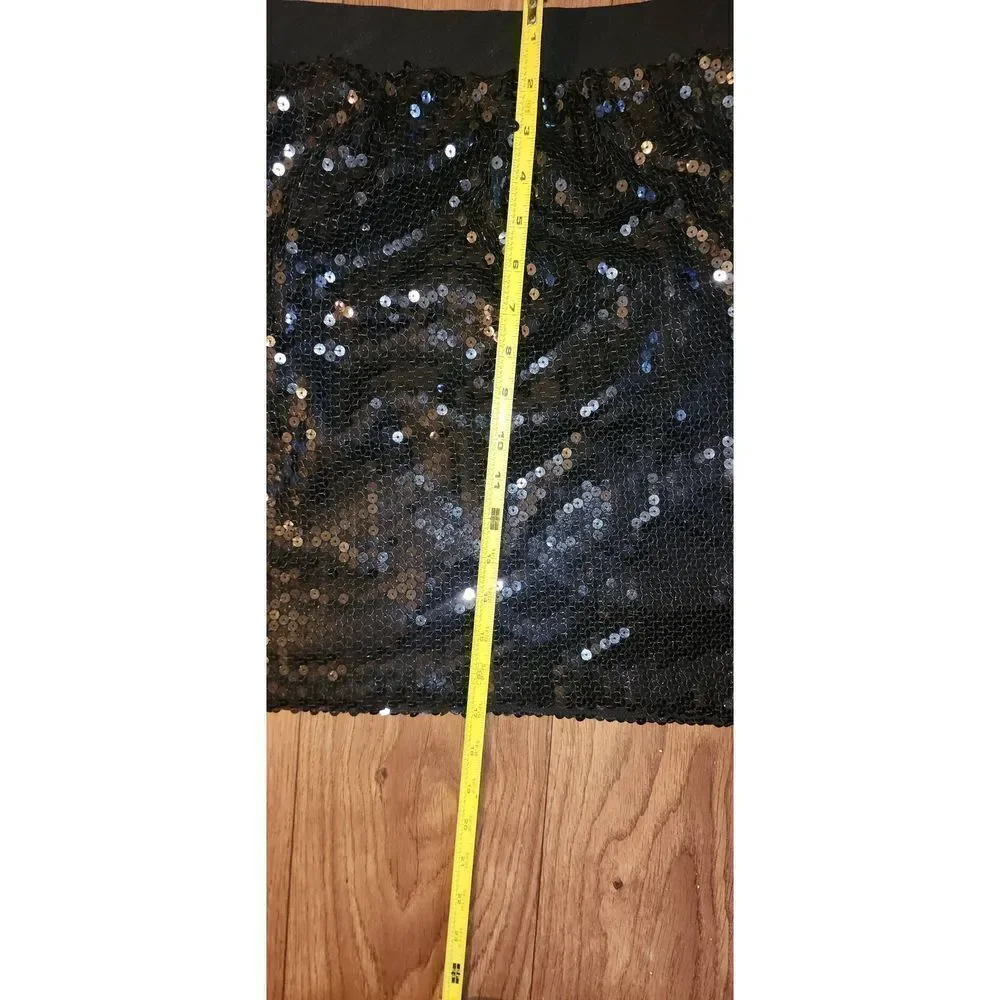 INC BLACK SEQUINED SKIRT
